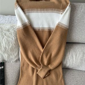 High neck, full sleeve winter dress
